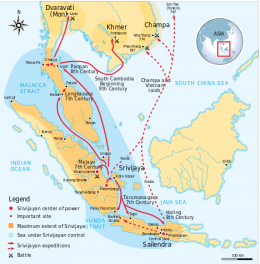 Wilayah Kekuasaan Sriwijaya (sumber: Wikipedia)