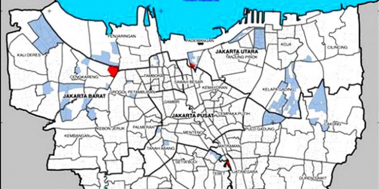 Peta Jakarta (Sumber: Kompas.com)