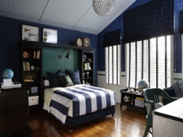 Navy Blue Teen Bedroom