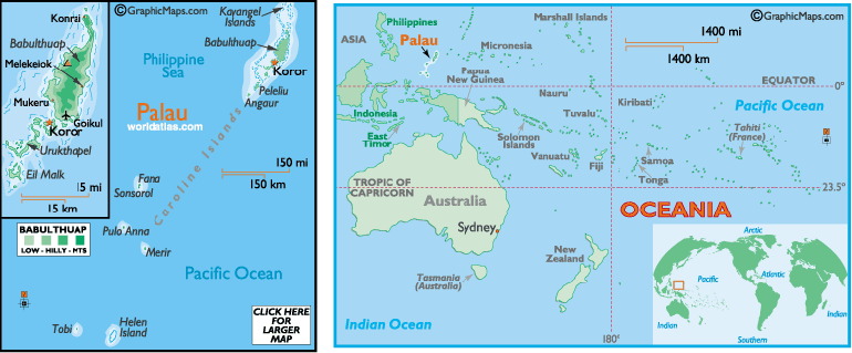 Lokasi Republik Palau di Peta