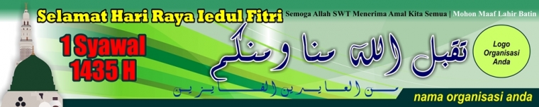 Spanduk Banner Selamat Lebaran Idul Fitri 1435 Kompasiana Com