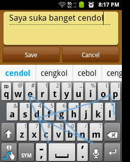 Swype Key Trace