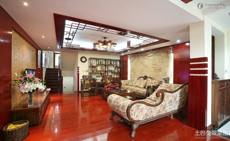 Ruang Keluarga Bergaya Interior Oriental ala Tiongkok
