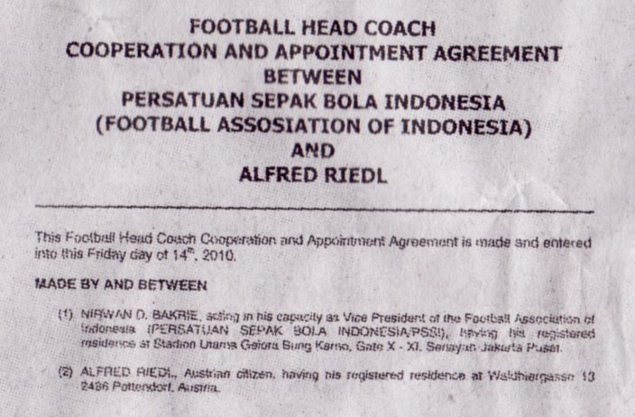 Inilah Kontrak Alfred Riedl Kompasiana Com