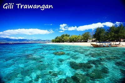 pulau gili, wisata lombok, laut, jernih, biru