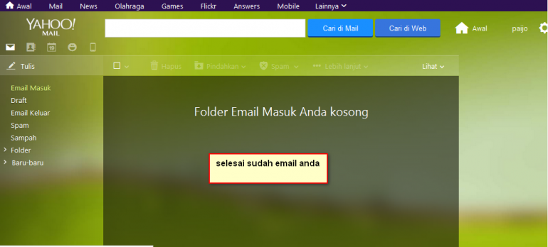 selamat email Anda sudah bisa di gunakan