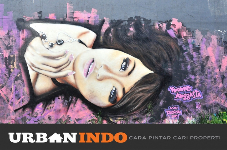 Hasil karya Graffiti yang paling membanggakan dengan tembok yang cukup besar di bilangan Setrasari, Bandung