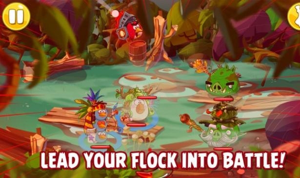 Tampilan pertarungan Angry Birds Epic