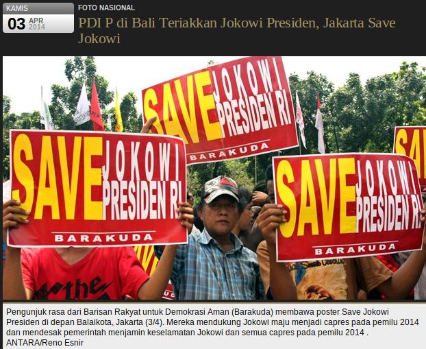 Save Jokowi Presiden (sumber:antara)