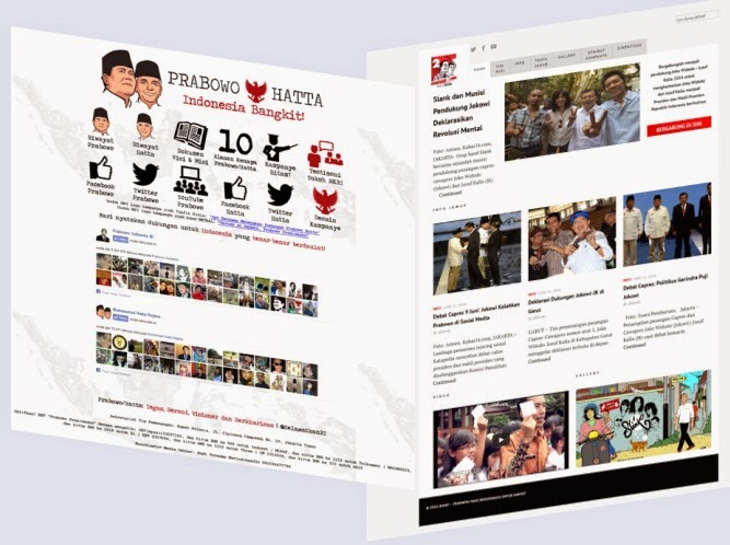 Laman Muka Situs Web Prabowo-Hatta Dan Jokowi-JK