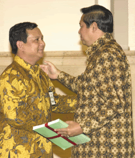 Prabowo Subianto dan Presiden SBY