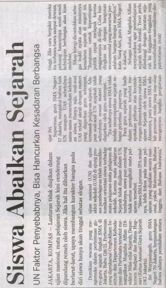 Mendekatkan Sejarah Pada Siswa Refleksi Mengajar Sejarah Di