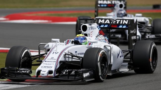 Felipe Massa drives ahead of Williams teammate Valtteri Bottas.