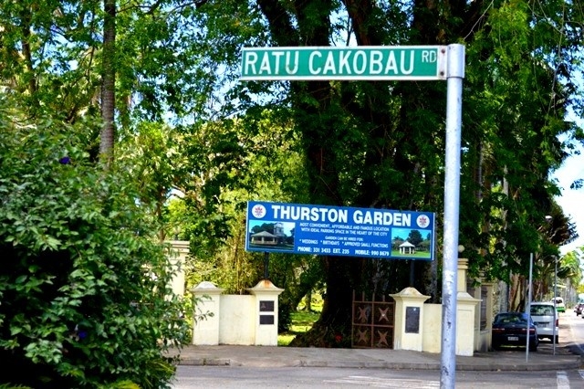 Thurston Garden persis di ujung Ratu Cakabau Road (dok. cech)