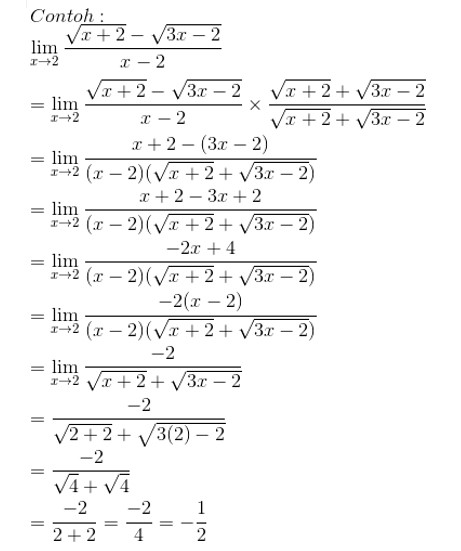 Contoh Soal Limit Pecahan Akar Contoh Soal Dan Contoh