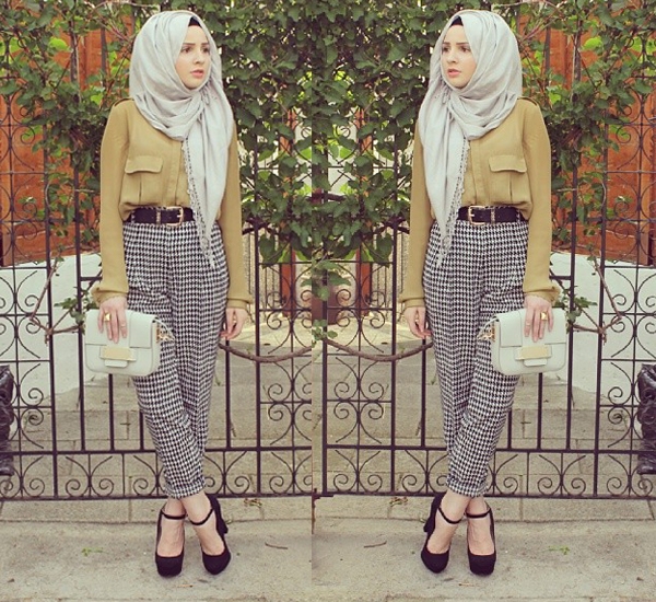 Tampil Chic Dengan Hijab Dan Celana Bermotif Begini Cara Padu