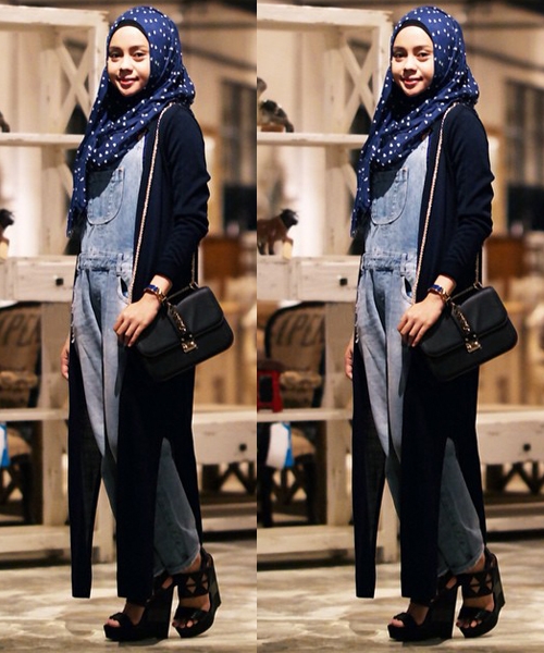 Ootd Hijab Dengan Cardigan Hitam