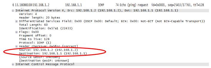 icmp wireshark mac address