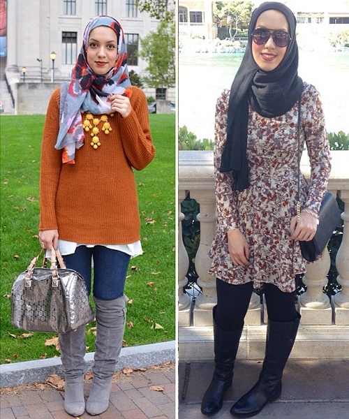 Mix And Match Tampil Edgy Dengan Outfit Hijab Dan Boot Selutut Oleh